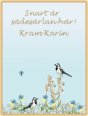 Tack Karin för jättesöt fågelhälsning